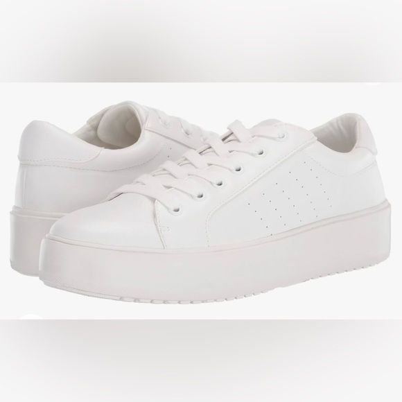Shoes - Steve Madden Blade White Platform Sneaker